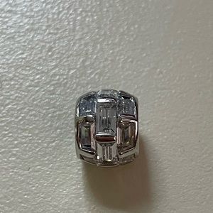 Shiny mirrored charm fits Pandora bracelet
